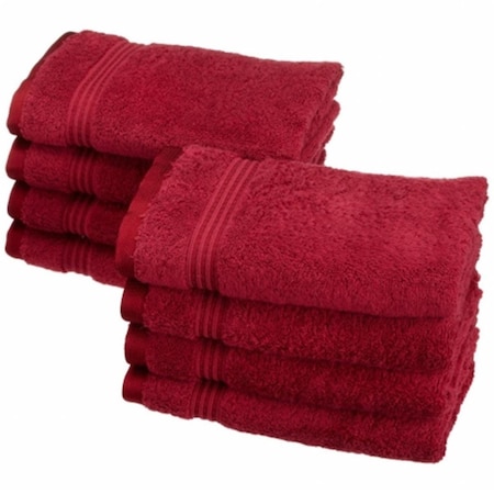 Superior Egyptian Cotton Hand Towel Set Burgundy, 8-Piece Set NS HTOWEL BG